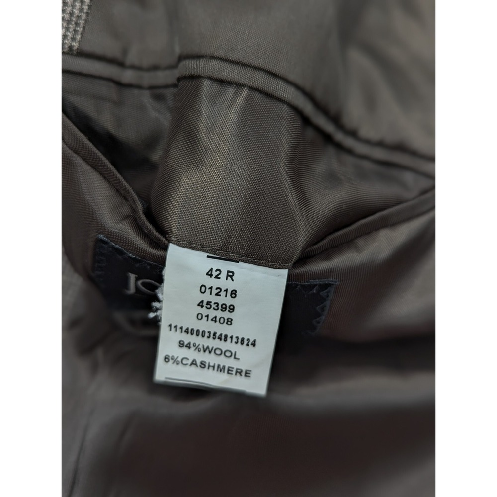 Jos. A Bank Blazer Coat Sport Jacket‎ Wool Cashmere Nailhead Brown 42R 46" Chest - Picture 8 of 14
